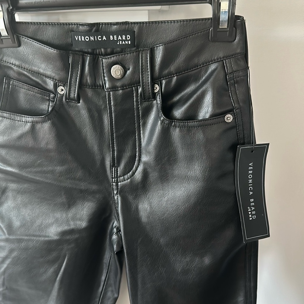 Veronica Beard Carson faux leather pants.